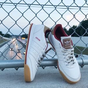 ADIDAS ARION 2 WHITE & MAROON WITH TAN GUM SOLE